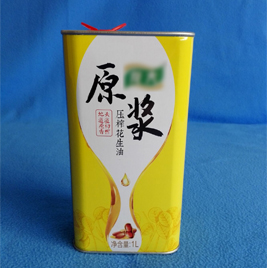 1L規(guī)格壓榨花生油鐵桶包裝